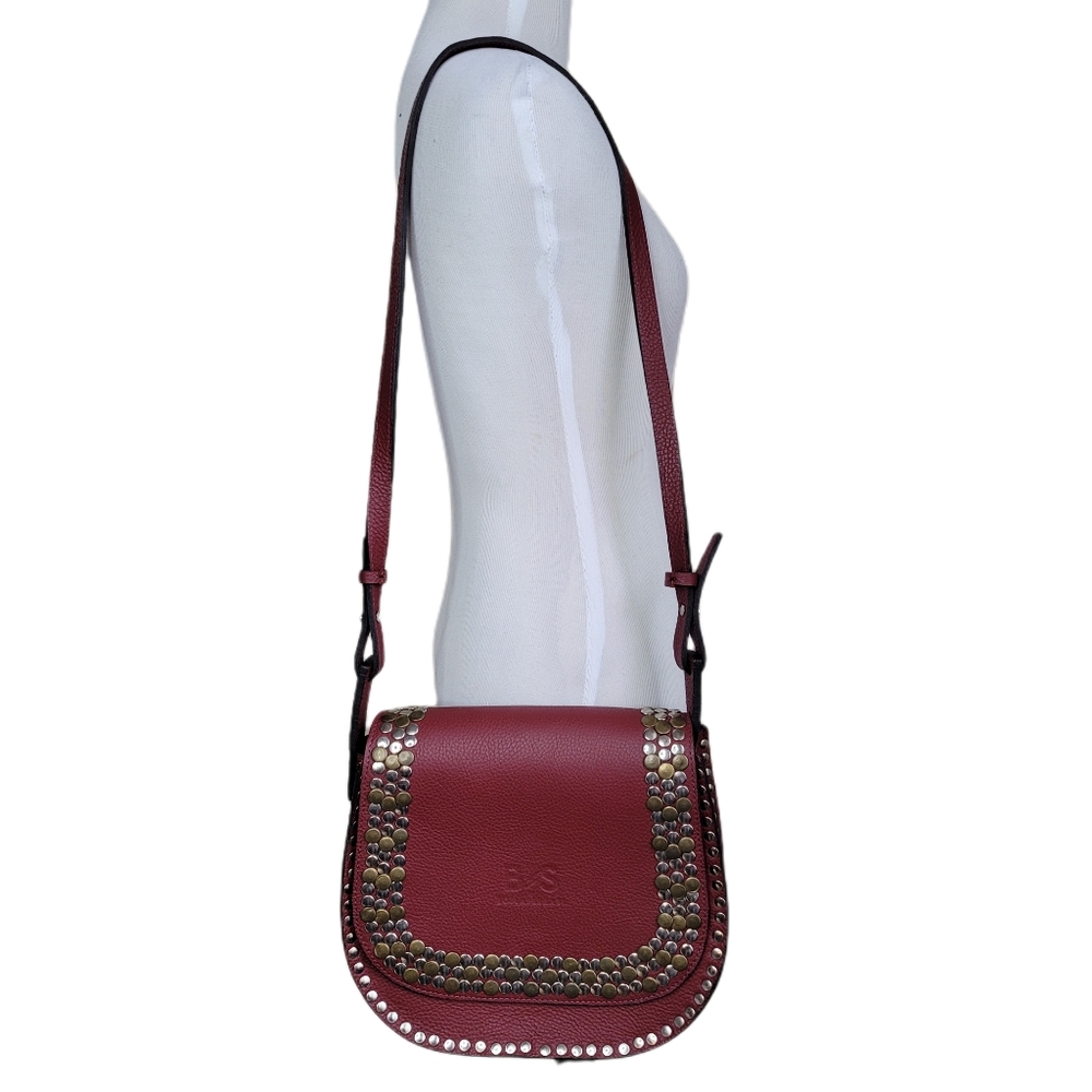 Sofia Ferrari red studded saddlebag